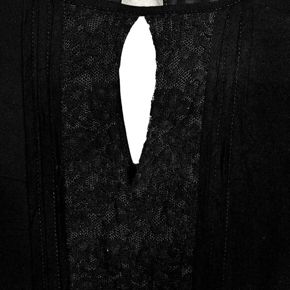 Torrid Tiered Challis Lace Boho Chic Prairie Tunic Ruffled Midi Sz 1 - NWOT - Picture 4 of 10